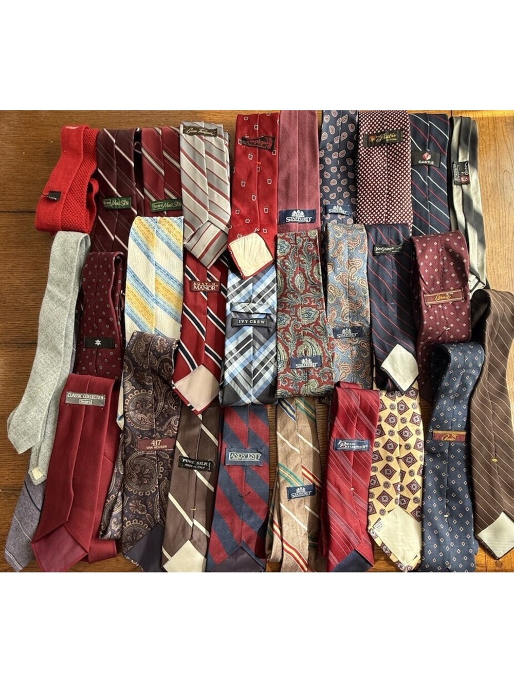 Lot Of 29 Vintage Men’s Ties Mixed Brands And Materials